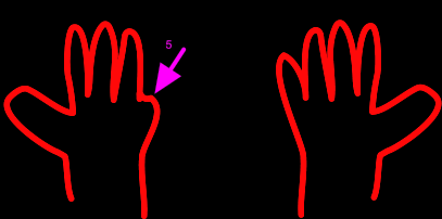 умножение с помощью пальцев